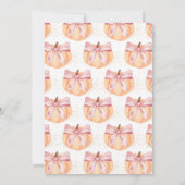 Pink Bow Pumpkin Baby Shower Kaart (Achterkant)