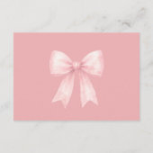 Pink bow Pumpkin Diaper Raffle Card Baby Shower Informatiekaartje (Achterkant)