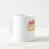 Pink Bow Pumpkin met Gouden Harten – Coquette Fal Koffiemok (Voorkant links)