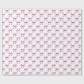 Pink Bow Ribbon Baby Cadeaupapier (Vlak)