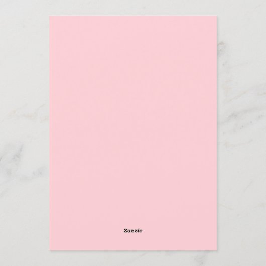 Pink bow ribbon cherry birthday kaart (Achterkant)