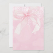 Pink Bow Ribbon Coquette Sweet 16 Sixteen Birthday Kaart (Achterkant)