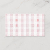 Pink Bow Ribbon Girl Baby Luier Raffle Ticket Informatiekaartje (Achterkant)