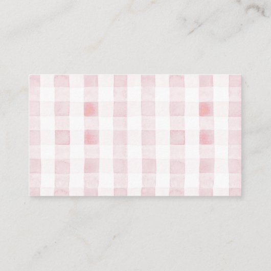 Pink Bow Ribbon Girl Baby Luier Raffle Ticket Informatiekaartje (Achterkant)