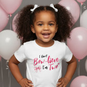 Pink Bow Ribbon Girls 2nd Birthday Party I'm Two Kinder Shirts