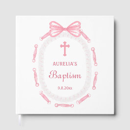 Pink Bow Ribbon Lijst doop Gastenboek