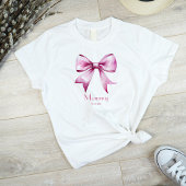 Pink Bow Ribbon Mama To Be T-shirt