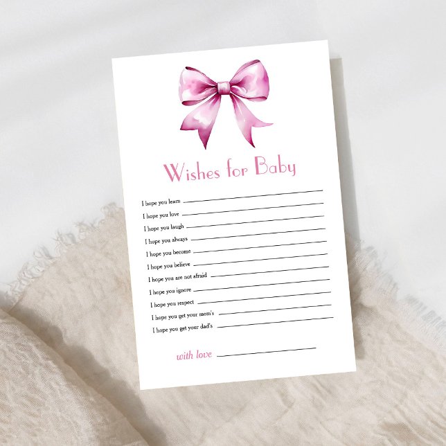 Pink Bow Ribbon Wensen voor baby spel (Creator heeft geüpload)