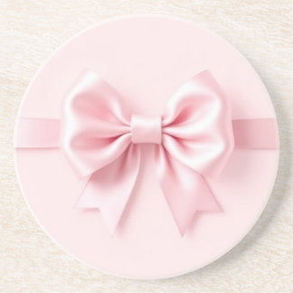 Pink Bow Sandstone Onderzetter