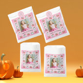 Pink Bow Schattige Ghost Halloween Kids Verjaardag Ronde Sticker