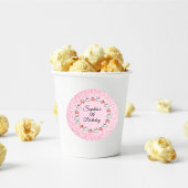 Pink Bow Schattige Ghost Halloween Kids Verjaardag Ronde Sticker