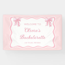 Pink Bow Shes Tying the Knot Bachelorette Party Spandoek