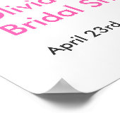 Pink Bow She's Tying the Knot Bridal Shower  Poster (Hoek)