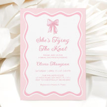 Pink Bow Shes Tying the Knot Vrijgezellenfeest