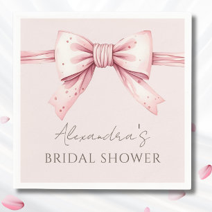 Pink Bow Shes Tying the Knot Vrijgezellenfeest Servet