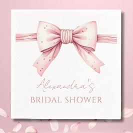 Pink Bow Shes Tying the Knot Vrijgezellenfeest Servet