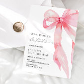 Pink Bow She's Tying Up Her Twenties 30th Birthday Kaart