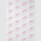 Pink Bow Silver Snowflake Winter Theme Tissuepapier (Voorkant)