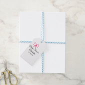 PINK BOW SIMPLE BABY SHOWER NAAM TOEVOEGEN DATUM M CADEAULABEL (Met Touw)