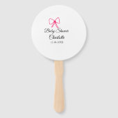 PINK BOW SIMPLE BABY SHOWER NAAM TOEVOEGEN DATUM M HANDWAAIER (Achterkant)