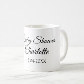 PINK BOW SIMPLE BABY SHOWER NAAM TOEVOEGEN DATUM M KOFFIEMOK (Voorkant rechts)