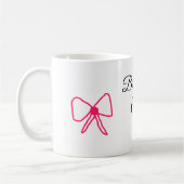 PINK BOW SIMPLE BABY SHOWER NAAM TOEVOEGEN DATUM M KOFFIEMOK (Links)