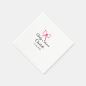 PINK BOW SIMPLE BABY SHOWER NAAM TOEVOEGEN DATUM M SERVET (Hoek)