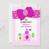 Pink Bow Slumber Party Kaart (Voorkant)