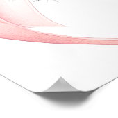 Pink Bow Snowflakes Baby Shower Welcome Poster (Hoek)