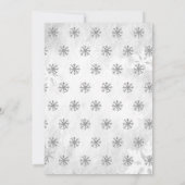  Pink Bow Snowflakes String Lights Baby Shower Kaart (Achterkant)