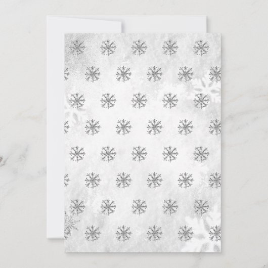  Pink Bow Snowflakes String Lights Baby Shower Kaart (Achterkant)