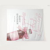 Pink Bow Soda Bottle Baby Shower Photo Backdrop Wandkleed (Voorkant (horizontaal))