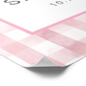 Pink Bow Soda Bottle Baby Shower Welcome Sign Poster (Hoek)