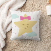 Pink Bow Star Sierkussen (Deken)