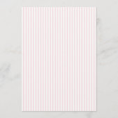 Pink Bow Striped Baptism Invitation for Girls Kaart (Achterkant)