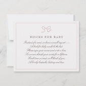 PInk Bow & Stripes Boeken voor de Kaart van de bab (Voorkant)