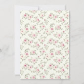 Pink Bow Sweet 16 Coquette Birthday Invitation Kaart (Achterkant)