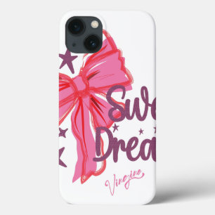 Pink Bow "Sweet Dreams" Glitter Typografie Case-Mate iPhone Case