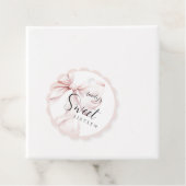 Pink Bow Sweet Sixteen Birthday Bedankjes Labels (In situ)