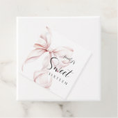 Pink Bow Sweet Sixteen Birthday Bedankjes Labels (In situ)