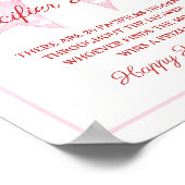 Pink Bow Sweetheart Baby shower Pacifier Hunt Game Poster (Hoek)