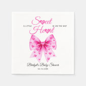 Pink Bow Sweetheart girl Valentine's Baby shower  Servet (Voorkant)