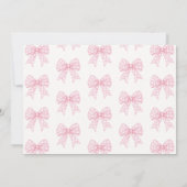 Pink Bow Sweetheart is een meisje 1e verjaardag fo Kaart (Achterkant)