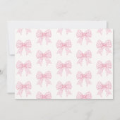 Pink Bow Sweetheart is onderweg naar het Baby show Bedankkaart (Achterkant)