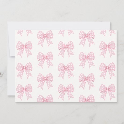 Pink Bow Sweetheart is onderweg naar het Baby show Bedankkaart (Achterkant)