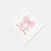 Pink Bow Sweetheart verjaardagsfeestje Servet (Hoek)