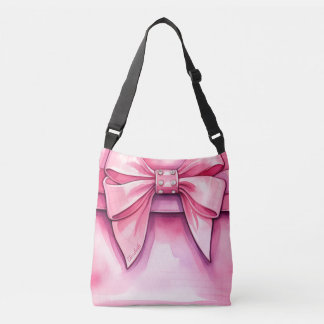 Pink Bow-Tas Crossbody Tas