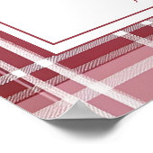 Pink Bow Teddy Bear Birthday Welcome Sign Poster (Hoek)