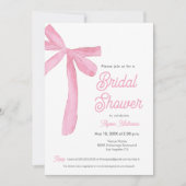 Pink Bow thema vrijgezellenfeest aanpasbaar Kaart (Voorkant)