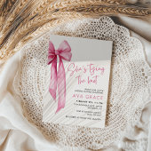 Pink Bow Theme Ze is het knopen van de knoop Vrijg Kaart